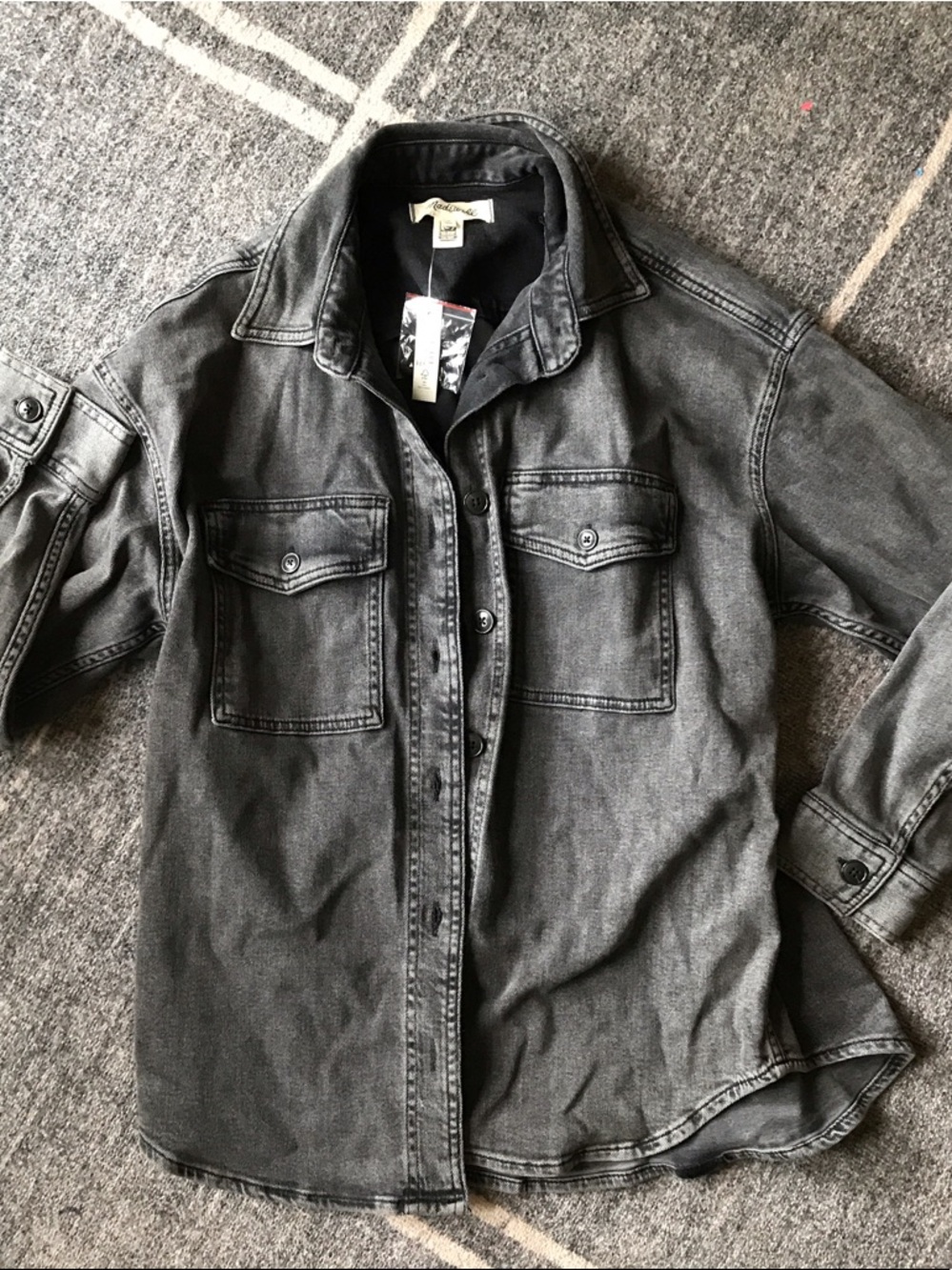 Madewell Washed Black Button-Down Shirt